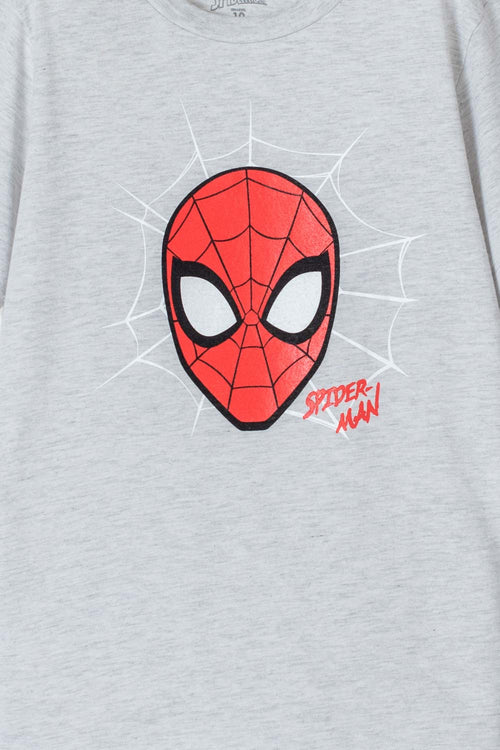 CAMISETA DE SPIDER-MAN MANGA CORTA GRIS PARA NIÑO