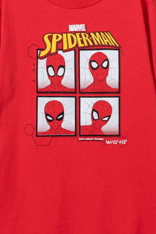 CAMISETA DE SPIDER-MAN  MANGA CORTA ROJA PARA NIÑO
