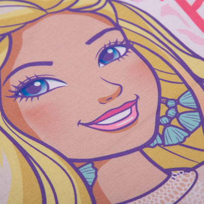PIJAMA DE BARBIE TIPO BATOLA BLANCA Y ROSADA PARA NIÑA