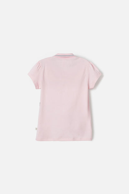 CAMISETA DE MINNIE MOUSE ROSADA TIPO POLO PARA NIÑA