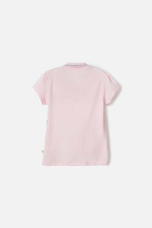 CAMISETA DE MINNIE MOUSE ROSADA TIPO POLO PARA NIÑA