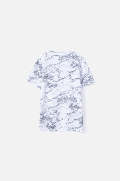 CAMISETA DE FORTNITE MANGA CORTA BLANCA Y GRIS PARA NIÑO