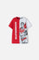 CAMISETA DE SUPERMAN MANGA CORTA ROJO Y BLANCO PARA NIÑO