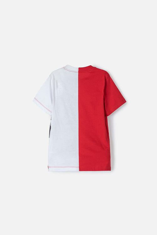 SUPERMAN SHORT-SLEEVED T-SHIRT FOR BOYS, RED AND WHITE