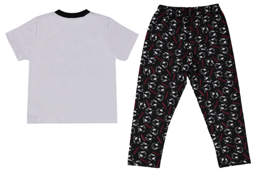 PIJAMA DE NIÑO, DE PANTALÓN LARGO NEGRO/BLANCO DE BATMAN