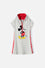 VESTIDO DE MICKEY MOUSE CON CAPUCHA GRIS Y ROJO PARA NIÑA