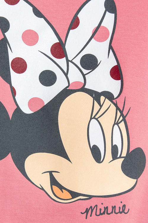 BUZO DE MINNIE MOUSE CERRADO ROSADO PARA NIÑA