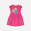 VESTIDO DE NIÑA,MANGA CORTA FUCSIA DE BARBIE