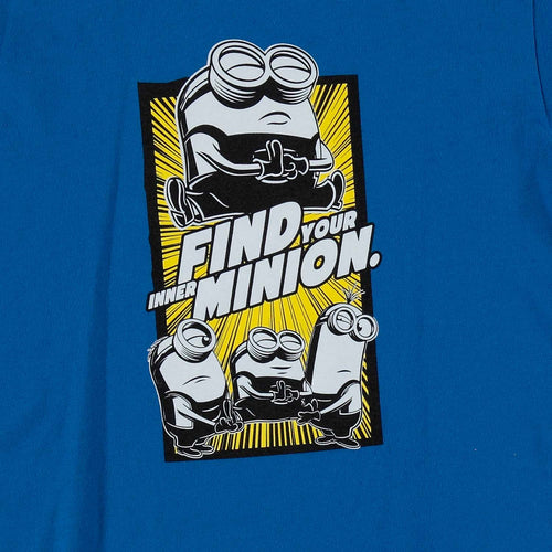BOY'S PAJAMAS, SHORT SLEEVE/LONG PANTS BLUE/YELLOW MINIONS