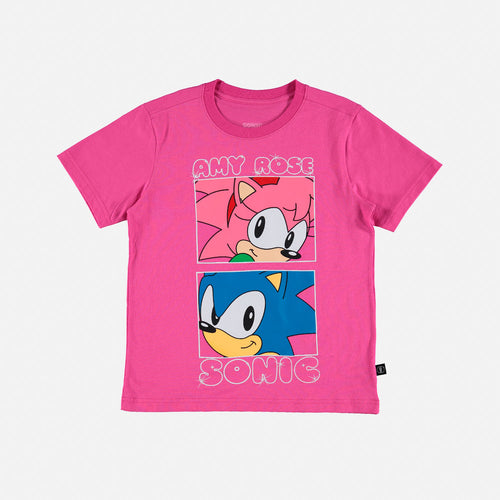 CAMISETA DE NIÑA, MANGA CORTA  DE SONIC SEGA