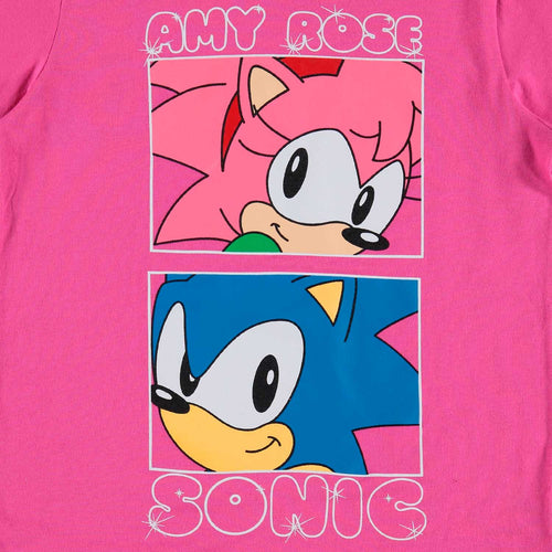 CAMISETA DE NIÑA, MANGA CORTA  DE SONIC SEGA
