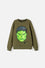 BUZO DE HULK CERRADO VERDE MILITAR PARA NIÑO