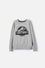BUZO DE JURASSIC WORLD CUELLO REDONDO GRIS NIEBLA PARA NIÑO
