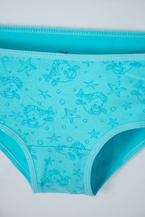 PACK X2 PANTIES, AZUL/BLANCA DE LA SIRENITA