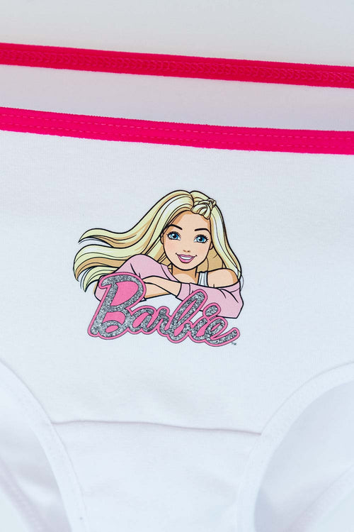 PACK X2 PANTIES DE BARBIE BLANCO Y FUCSIA PARA NIÑA