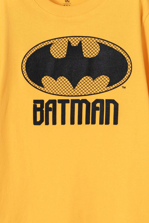 YELLOW SHORT SLEEVE BATMAN T-SHIRT FOR KIDS