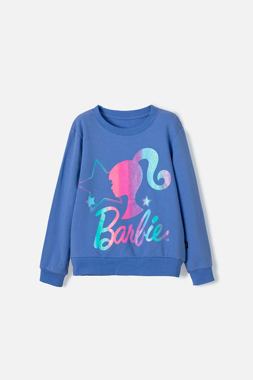 GIRL'S BARBIE PURPLE CLOSED SWEATER