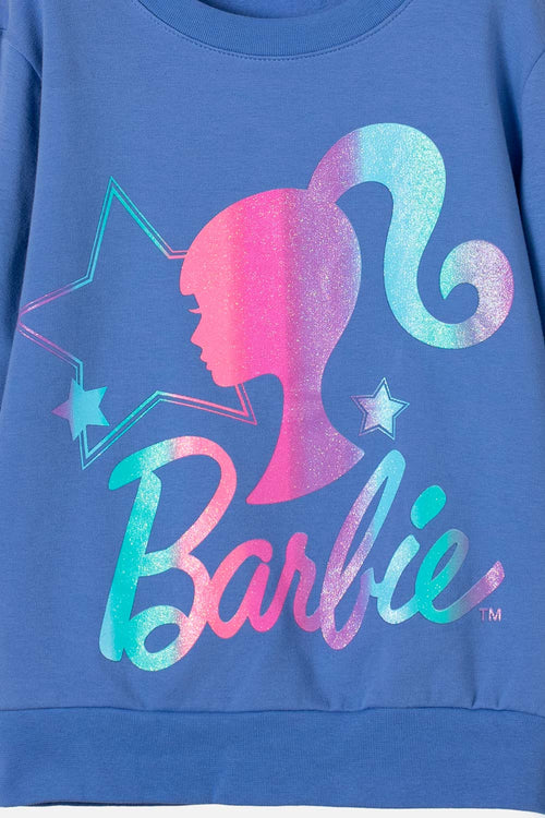 GIRL'S BARBIE PURPLE CLOSED SWEATER