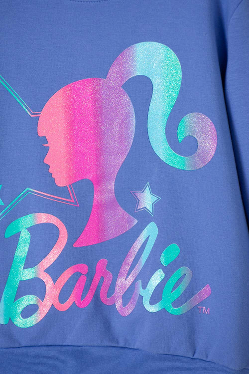 GIRL'S BARBIE PURPLE CLOSED SWEATER