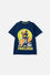 CAMISETA DE MANDALORIAN MANGA CORTA AZUL OSCURO PARA NIÑO