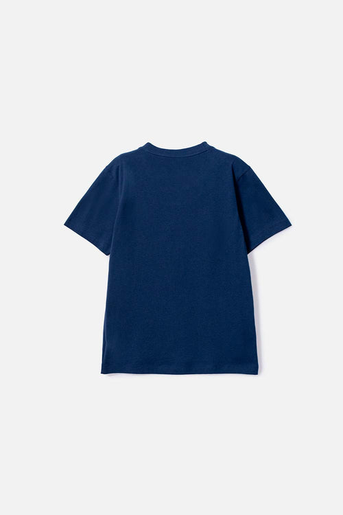 CAMISETA DE MANDALORIAN MANGA CORTA AZUL OSCURO PARA NIÑO