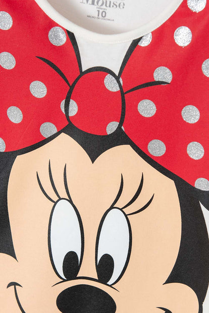 CONJUNTO DE MINNIE MOUSE MULTICOLOR DE PANTALÓN LARGO PARA NIÑA