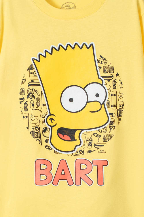 CAMISETA DE BART SIMPSON AMARILLA MANGA CORTA PARA NIÑO