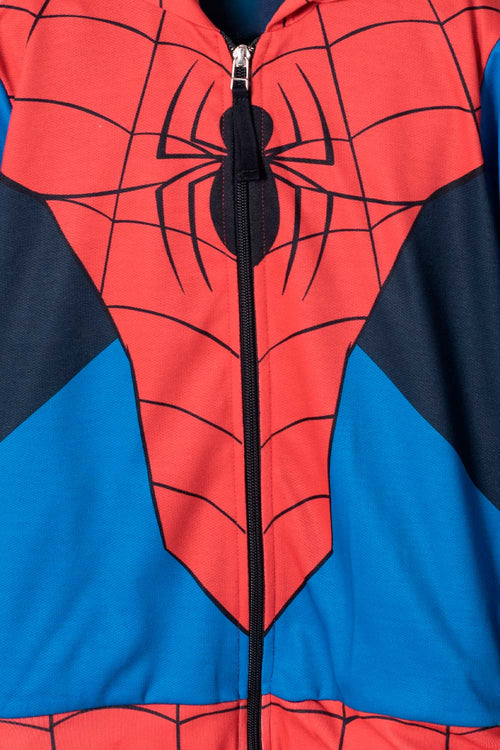 BUZO DE SPIDER-MAN ABIERTO ROJO Y AZUL PARA NIÑO