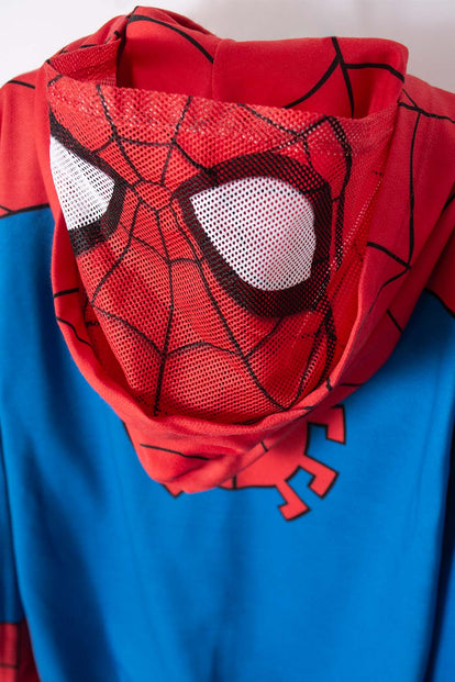 BUZO DE SPIDER-MAN ABIERTO ROJO Y AZUL PARA NIÑO
