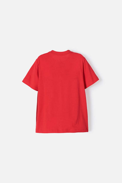 CAMISETA DE FLASH ROJA MANGA CORTA PARA NIÑO