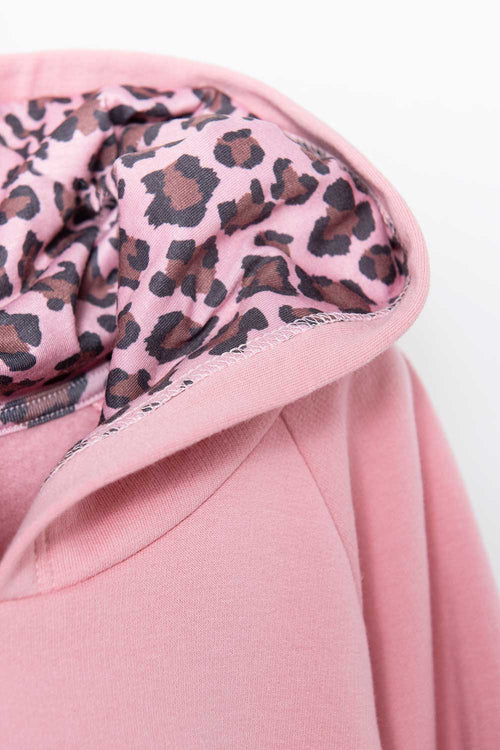 BUZO DE MINNIE MOUSE  CON CAPUCHA ROSADO PARA NIÑA