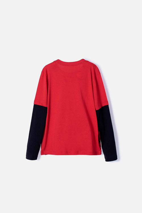 FLASH RED LONG SLEEVE T-SHIRT FOR BOYS