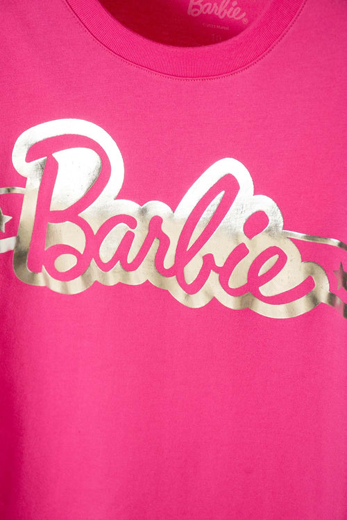 CAMISETA DE BARBIE MANGA LARGA FUCSIA PARA NIÑA