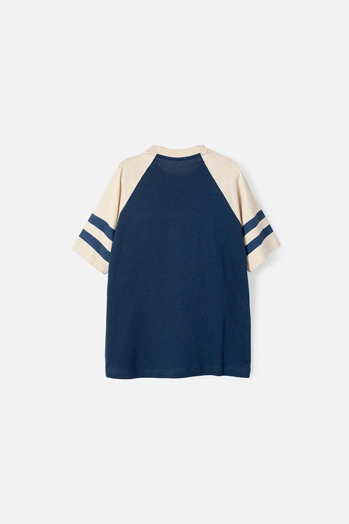 BOY'S HARRY POTTER DARK BLUE AND KHAKI SHORT SLEEVE T-SHIRT