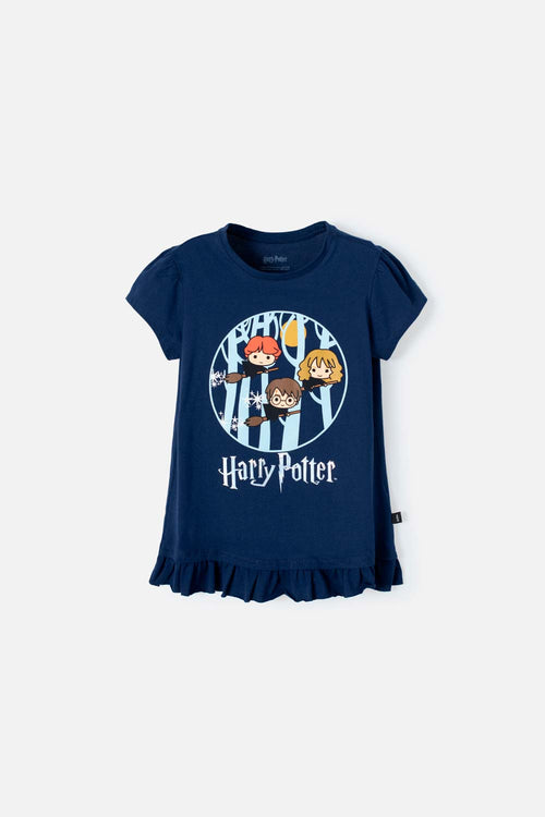 GIRL'S HARRY POTTER BLUE SHORT SLEEVE T-SHIRT