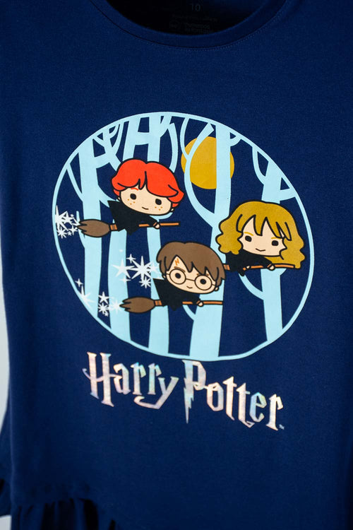 GIRL'S HARRY POTTER BLUE SHORT SLEEVE T-SHIRT