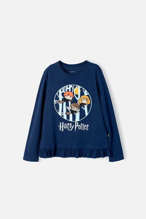 HARRY POTTER BLUE LONG SLEEVE T-SHIRT FOR GIRLS
