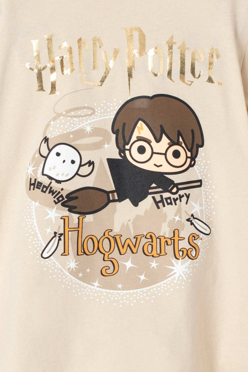GIRLS' KHAKI LONG-SLEEVED HARRY POTTER T-SHIRT