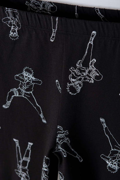 PIJAMA DE NARUTO NARANJA Y NEGRA DE PANTALÓN CORTO PARA JUNIOR NIÑO