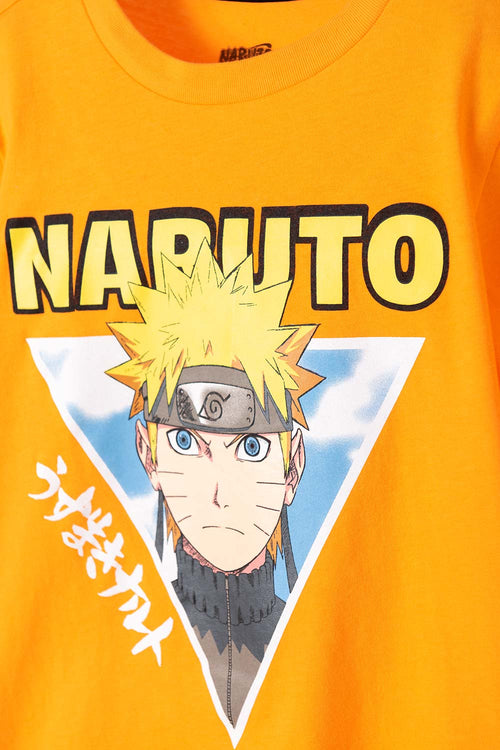 NARUTO ORANGE AND BLACK SHORT-SLEEVED PAJAMAS FOR JUNIOR BOYS