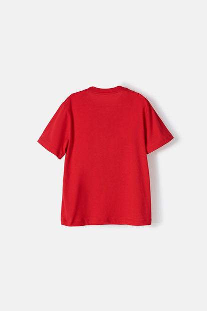 CAMISETA DE SPIDER-MAN MANGA CORTA ROJA PARA NIÑO