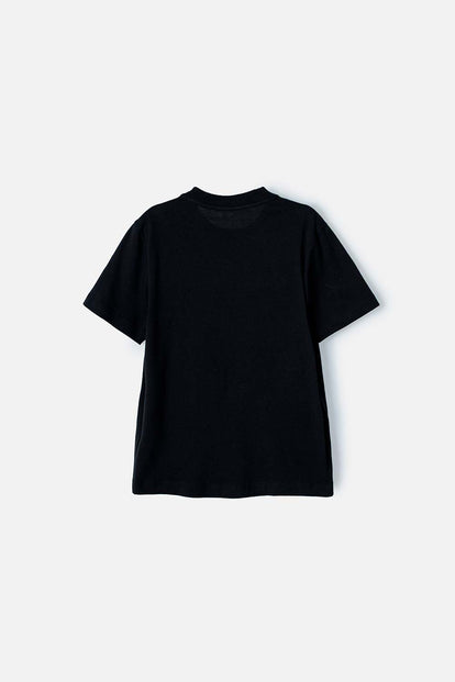CAMISETA DE SPIDER-MAN MANGA CORTA NEGRA PARA NIÑO