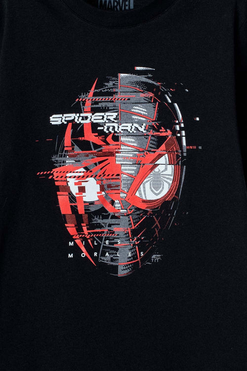 BOY'S BLACK SPIDER-MAN SHORT SLEEVE T-SHIRT