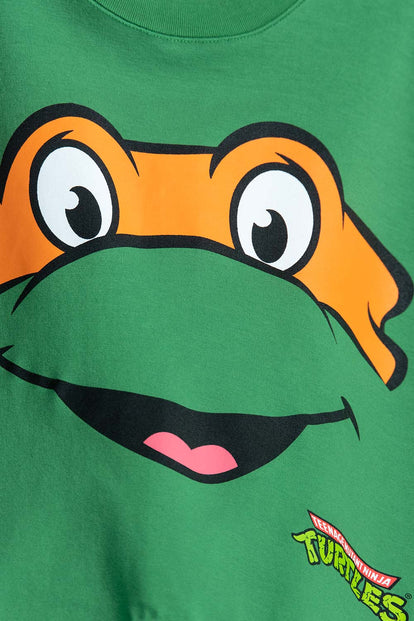 BUZO DE LAS TORTUGAS NINJA CERRADO VERDE PARA NIÑO