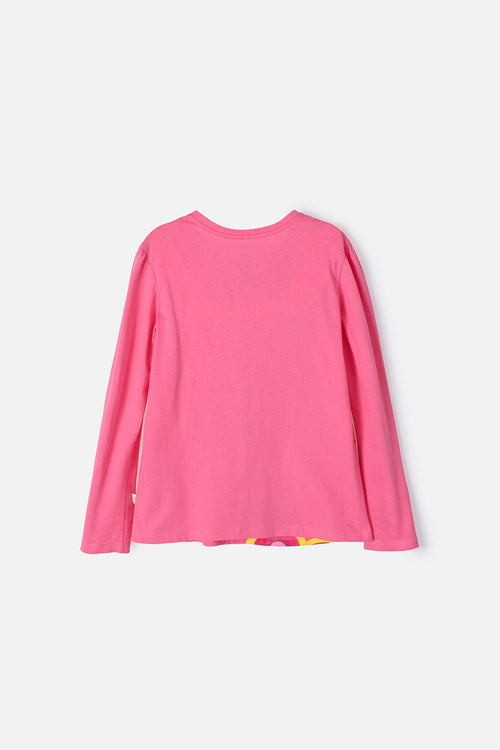 CAMISETA DE TROLLS ROSADA MANGA LARGA PARA NIÑA