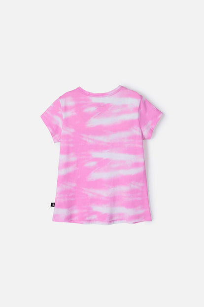 CAMISETA DE BARBIE ROSADA MANGA CORTA PARA NIÑA