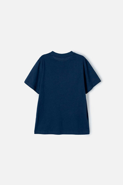 CAMISETA DE LA NASA AZUL OSCURO MANGA CORTA PARA NIÑO