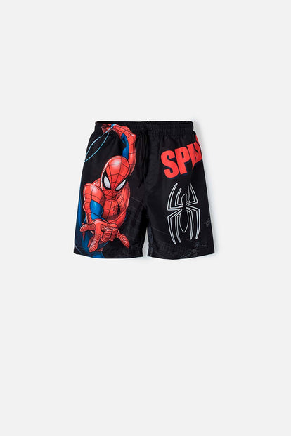 PANTALONETA DE BAÑO DE SPIDER-MAN CON CORDÓN NEGRA PARA NIÑO