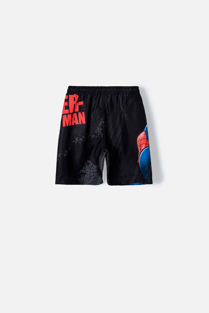PANTALONETA DE BAÑO DE SPIDER-MAN CON CORDÓN NEGRA PARA NIÑO
