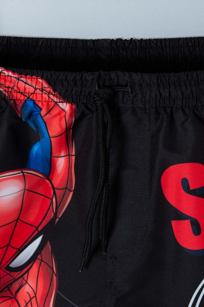 PANTALONETA DE BAÑO DE SPIDER-MAN CON CORDÓN NEGRA PARA NIÑO